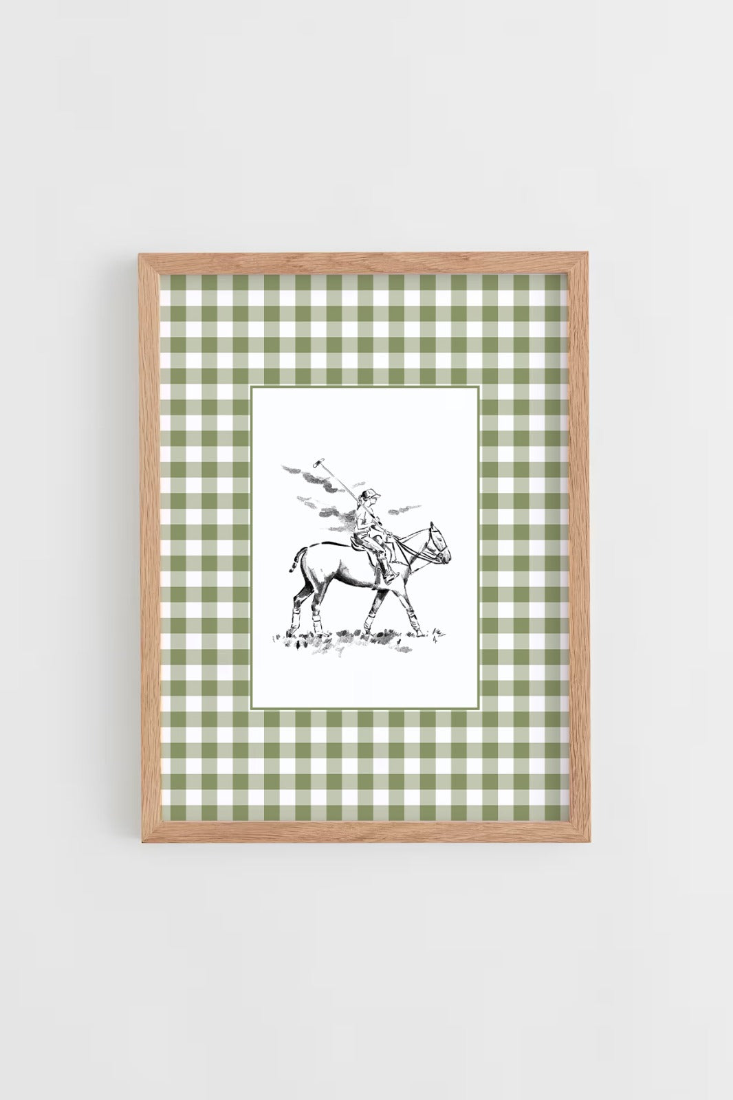 Custom Horse & Owner Portrait – Framed - Vichy Mat