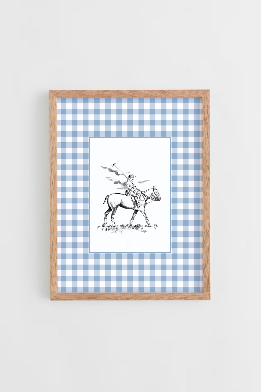 Custom Horse & Owner Portrait – Framed - Vichy Mat