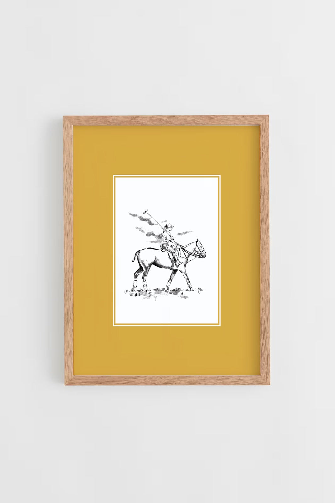 Custom Horse & Owner Portrait – Framed - Plain Mat